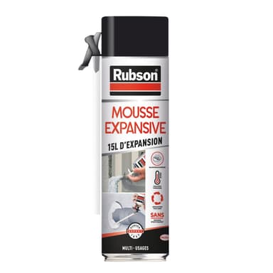 Mousse expansive multi-usages Rubson - aérosol 345 ml, polyuréthane, expansion 15 L (via Prévoyez et Économisez) - Amazon