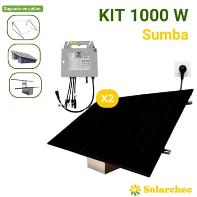 Kit Solaire Plug & Play 1000W DMEGC + Micro-Onduleur SOLAX - 2 panneaux 500W, Wifi intégré, autoconsommation - Solarchoc