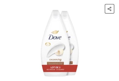 Lot de 2 gel douche Dove Cocooning - 450 ml - Carrefour