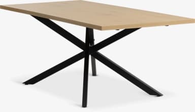 Table Nortoft 95 x 200cm - Coloris chêne chaud/noir - Jysk