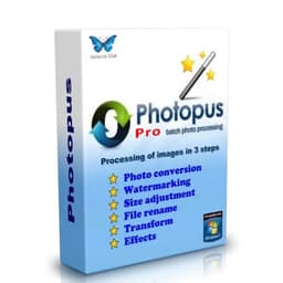 Logiciel de retouche photo Photopus Pro gratuit pour Windows (Dématérialisé)