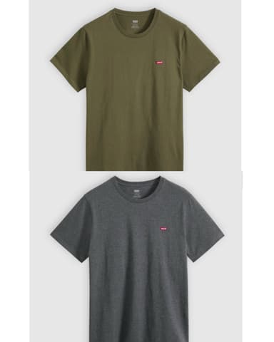 [Red Tab] T-shirt Levi’s Housemark 100% coton - Gris ou vert olive, du XS au XXL - Levi's