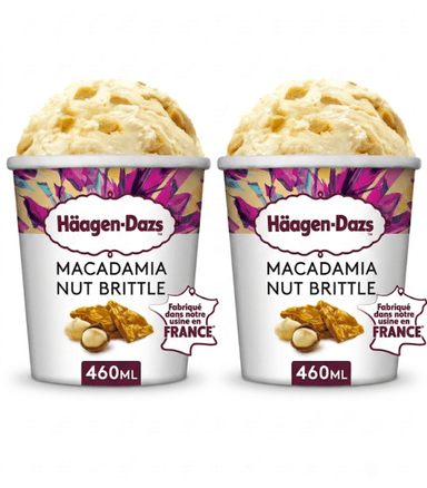 [Dès 10€ d'achat] Glaces Haagen Dazs en promotion. Ex: lot de 2 pots de 460ml de Vanille Macadamia (via 1,32€ sur carte fidélité) - Intermarché