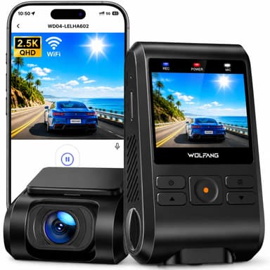 Dashcam Voiture - 2.5K, Wi-FI Caméra Voiture, IPS 2" Grand Angle 170° - Amazon
