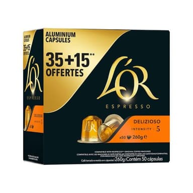 Boite de 50 capsules de Café l'Or Deliciozo Nespresso - Electro Dépôt
