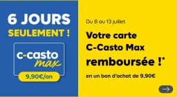 Carte C-Casto Max 100% remboursée en bon d'achat (Sous Conditions)
