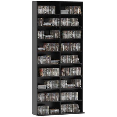 Étagères Réglables Aosom - 78,5x24x175cm, noir (vendeur tiers) - Amazon