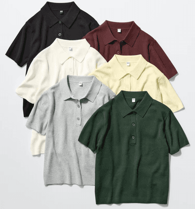 Polo Uniqlo - Manches Courtes, Tailles du XXS au XXL - Uniqlo