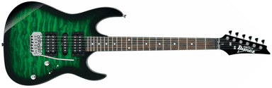 Guitare électrique Ibanez GRX70QA-TEB GIO - Transparent Emerald Burst - Star's Music