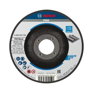 Disque à tronçonner PRO Metal Longlife Bosch - Acier au carbone, 11,5L x 11,5l centimètres - Amazon