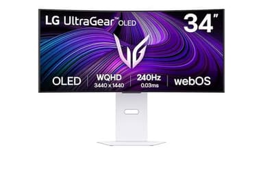 Ecran PC Incurvé 34" LG 34GX90SA-W - WQHD, 240Hz, OLED, HDR True Black 400 HDMI 2.1 AMD FreeSync & G-Sync (Via remise panier) - LG
