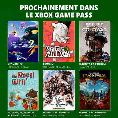 [Xbox Game Pass] Virtua Fighter 5, COD: Black Ops Cold War, SpeedRunners 2: King of Speed, The Royal Writ, etc. rejoignent le catalogue - Xbox Store
