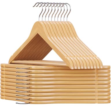 Lot de 20 cintres en bois d'érable Songmics (vendeur tiers) - Amazon