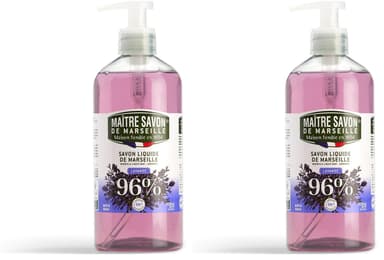 Lot de 2 Flacons de 500ml de Savon de Marseille liquide Maître Savon de Marseille - Lavande (via Prévoyez et Economisez) - Amazon