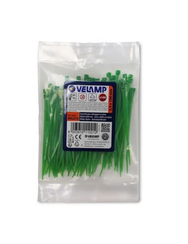 Lot de 100 Serre-câbles verts en nylon Velamp - 2,5 x 100 - Amazon