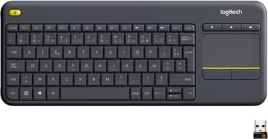 Clavier sans fil Logitech K400 Plus - AZERTY, Pavé Tactile, Noir - Amazon