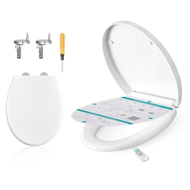 Abattant WC Softclose Songmics BTL001WZ01 - Frein de Chute, Clipsable, Universel, max 300 kg (Vendeur Songmics) - Amazon