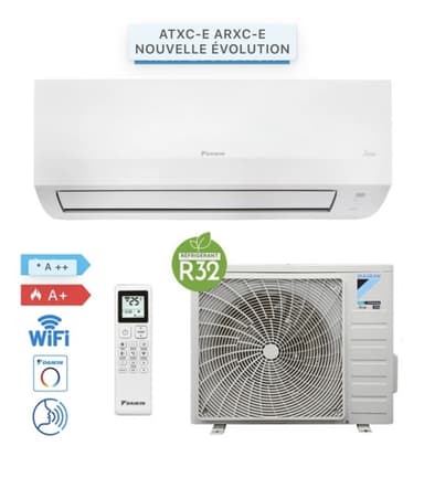 Climatiseur Daikin ATXC71E - 24000 BTU, 7Kw, Classe A, Wifi Inverter R32 - Blanc - Dagimarket