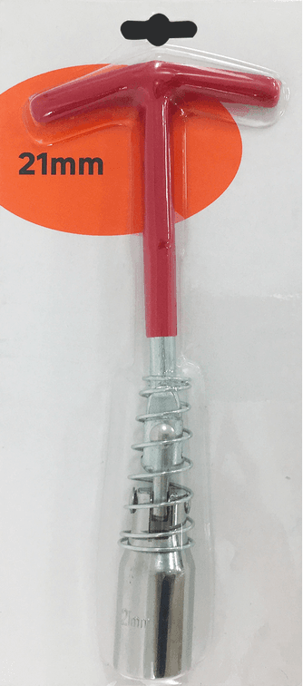 Clé à Bougie Courte - en Chrome Rouge, Diamètre 21mm (Sélection de magasins) - Leroy Merlin