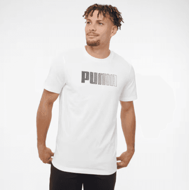 T-shirt homme Puma en coton à manches courtes, blanc - tailles S à 2XL - Decathlon