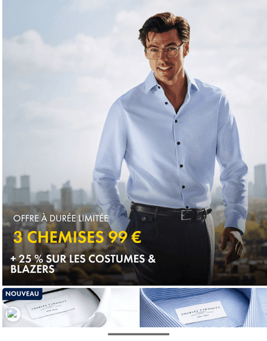 3 chemises Charles Tyrwhitt - Charles Tyrwhitt