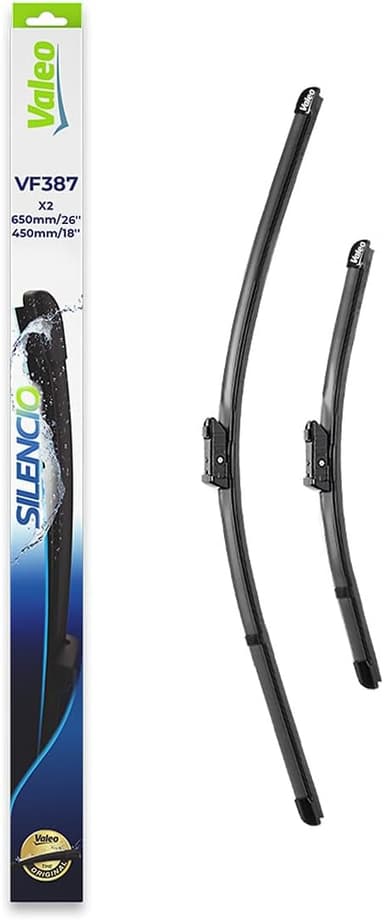 Lot de 2 Balais d'Essuie-Glace Plats Avant Valeo Silencio VF387 - 650mm & 450mm - Amazon