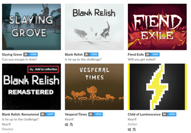 Pack de 6 Jeux gratuits sur PC (Dématérialisé) - Itch
