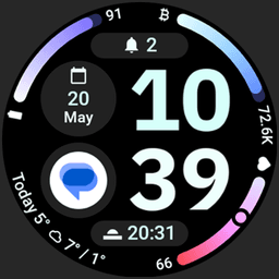 Cadran montre connectée Arcs D5 Watch Face sur Android (Dématérialisé - Wear OS)