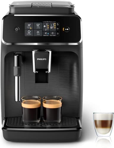 Machine à café Philips grain 2200 - 2 boissons, mousseur à lait, Noir mat, Expresso broyeur avec écran tactile, Mousseur à lait classique - Amazon
