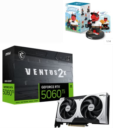 Carte graphique MSI NVIDIA GeForce RTX 5060 Ti 8 Go Ventus 2X PLUS + 007 First Light + Blind Box Lucky Around the World + code steam de 25€ - MSI