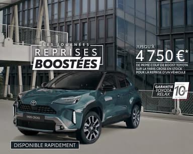 3000€ de remise sur la Toyota Yaris Cross Hybride pour la reprise d'un véhicule & 1750€ supplémentaire si le véhicule est âgé de + de 8 ans - Toyota