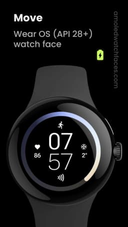Cadran montre connectée Move Watch Face gratuit sur Android (Dématérialisé - Wear OS)