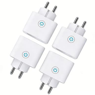 Lot de 4 prises connectées Antela Wi-Fi 16 A avec suivi de consommation, Compatibles Alexa & Google Home, 3680 W - JoyBuy