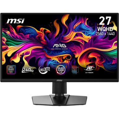 Ecran PC 27" MSI MAG 272QP QD-OLED X24 - QHD (2560 x 1440), 240 Hz, HDMI 2.1, DP 1.4, USB-C (15w) - Amazon