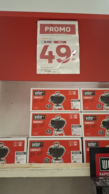 Sélection de produit en promotion BBQ Weber Ex : compact Kettle 47cm - Leroy Merlin de Bonneuil (94) - Leroy Merlin