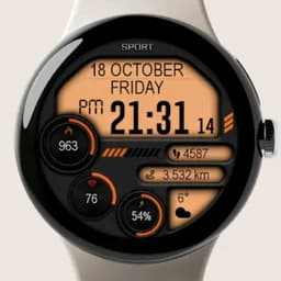 Cadran montre connectée Digital Iwasa Watch Face Gratuit sur Android (Dématérialisé - Wear OS)