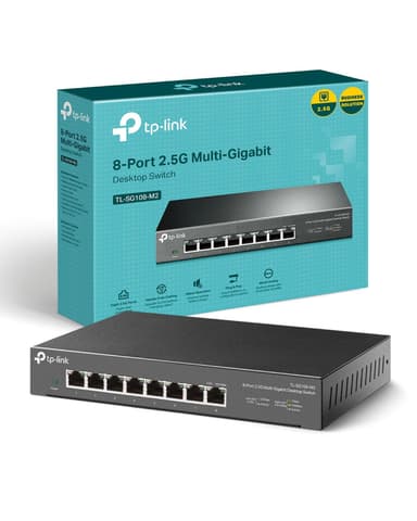Switch TP-Link TL-SG108-M2 - 2.5 Gigabit, 8 Ports, Boitier Métal, Silencieux, sans Ventilateur, Plug & Play - Amazon