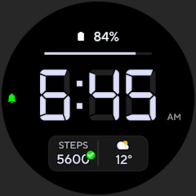 Digital 1 Watch face gratuit sur Android (Dématérialisé - Wear OS) - Google Play
