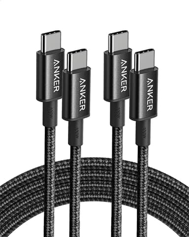 Lot de 2 câbles de charge Anker - 100 W, 2 x 1,8 mètres, USB C vers USB C (vendeur tiers) - Amazon