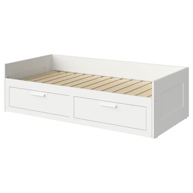[Ikea Family] Lit banquette Ikea Brimnes - 2 places (structure), blanc, 80x200 cm - IKEA