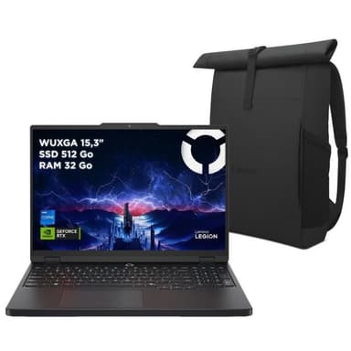 PC portable 15,3" Lenovo Legion 5 15IRX10 - Sans OS, 165Hz, i7-13650HX, RTX 5070 115W, 32 Go RAM, 512 Go SSD + Sac - Cdiscount