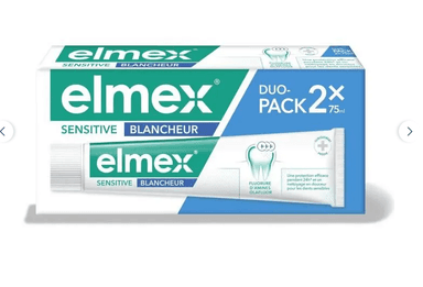 Lot de 2 Dentifrices Elmex Sensitive Blancheur Douce - Dents Sensibles, 2 x 75 ml (via prévoyez & économisez) - Amazon