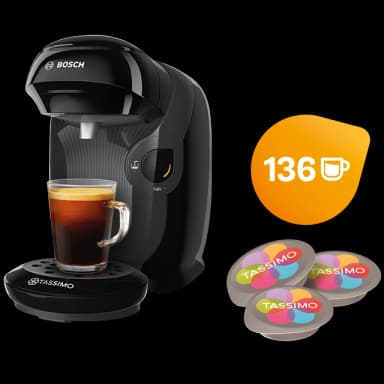 Machine à café Tassimo Style Noire + 8 packs (136 dosettes) - Tassimo Shop