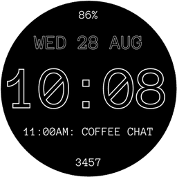 Cadran Montre Connectée Minimal Watch Face 2 Gratuit (Dématérialisé - Wear OS)