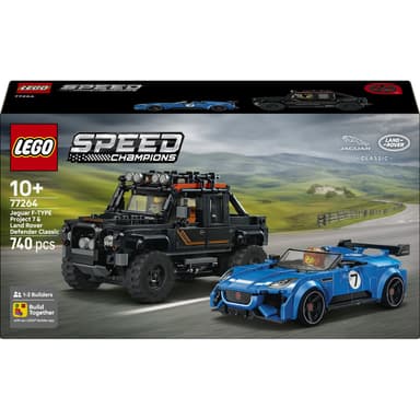 Jeu de construction Lego Speed Champions 77264 La Jaguar Project 7 et le Land Rover Defender - Carrefour