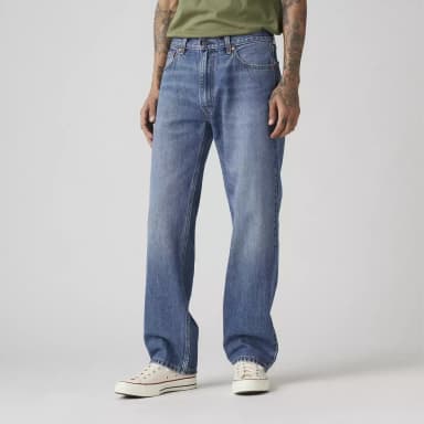 [Membres] Jean homme Levi's 555 Relaxed Straight - Coupe droite décontractée, denim 100% coton sans stretch, délavage foncé - Levi's