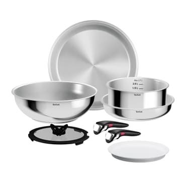 Batterie de cuisine Acier inoxydable Tefal Ingenio Comfort Max - 8 pièces - Amazon