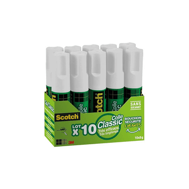 Lot de 10 baton de colles Scotch - E.Leclerc