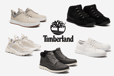 Sélection de chaussures Timberland Homme en promotion - Ex : Baskets - cuir beige, Tailles du 40 au 46 - Veepee