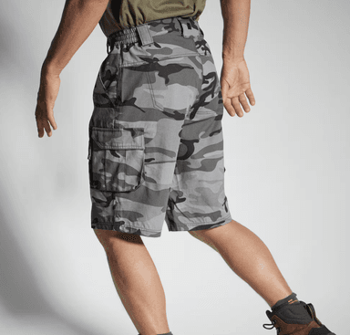 Bermuda Cargo 500 Camo Woodland Noir Solognac - Tailles du S au XXXL - Decathlon